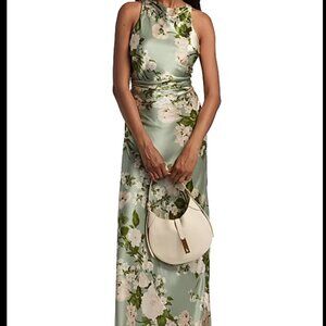 Reformation analis silk dress-tarragon